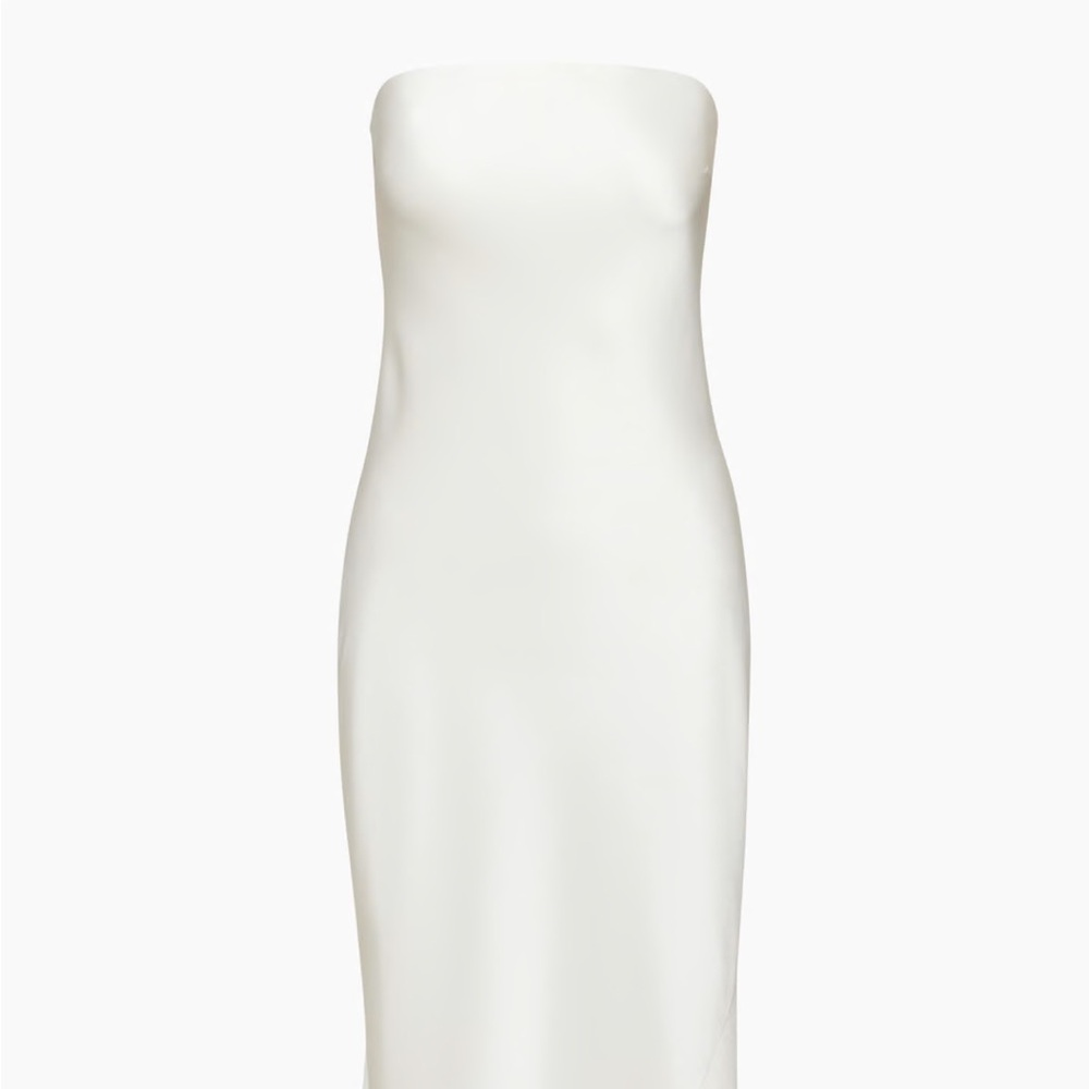 Aritzia Wilfred CHARMAINE SATIN DRESS light birch